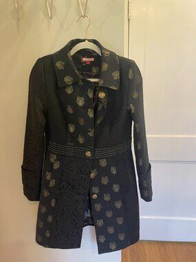 Joe Browns Owl Print Navy Peacoat